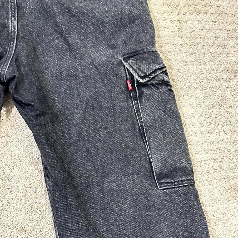 Vintage Levi's Jeans Mens 36x30 XX Cargo Pants Baggy Black Denim Y2K 90s Skate